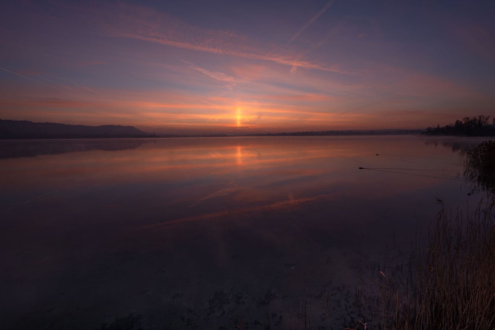 Calm water at dawn illustrating the ventral rest-and-digest state of the nervous system